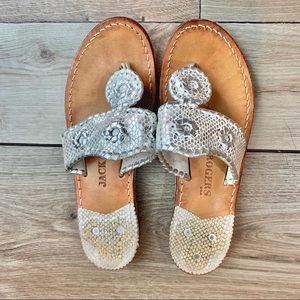 Jack Rogers | Silver Strap | Size 6